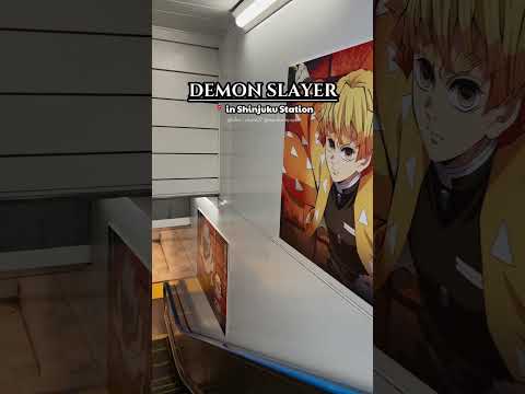 Demon Slayer Infinity Castle promos in Shinjuku, Tokyo, Japan! #demonslayer # #muzan