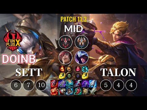 FPX Doinb Sett vs Talon Mid - KR Patch 11.3