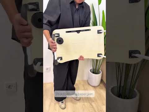 Gambar Odi Meja Laptop Lipat Dengan Cup Holder - Cokelat