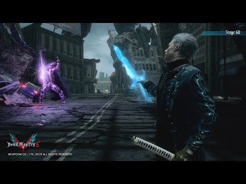 Devil May Cry 5 - Vergil Bullying Cavaliere Angelo (No Damage)