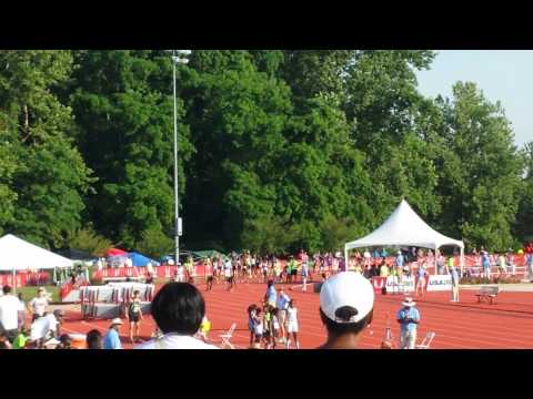 2014 USATF Youth Nationals Bloomington, Indiana 100 Meter Dash 13-14 Girls Preliminaries