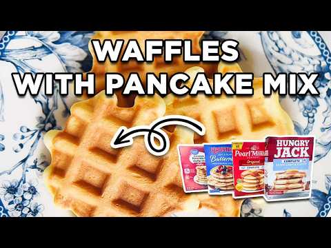 Perfect Waffles with Pancake Mix | Breakfast Ideas by MOMables