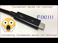 How to fix thunderbolt device not working or connecting?