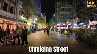 Warsaw at Night - Walking Chmielna & Foksal Streets at 11 PM | Silent Walk [4K]