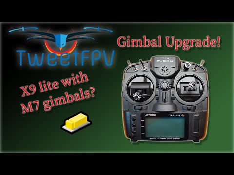 Frsky X9 lite M7 gimbal install upgrade #banggood #frsky #x9_lite