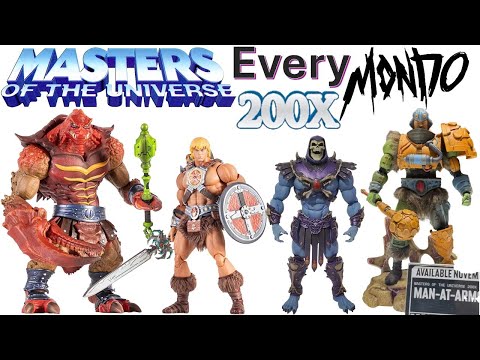 *see newer video* Every Mondo 200x MOTU 1/12 scale - He-man and the Masters of the Universe Compared