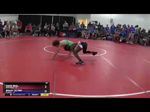 97 Lbs Placement Matches (8 Team) - Zahn Beal, Wisconsin Vs Brady Glynn, Illinois C062