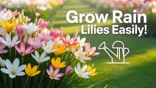 “Rain Lilies care,” “how to grow Zephyranthes,” “U S  gardening tips,” and “seasonal flowers USA ”