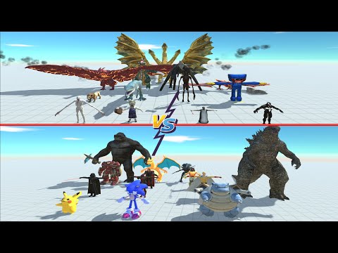TEAM GODZILLA VS TEAM GHIDORAH WHO IS THE KING - Animal Revolt Battle Simulator