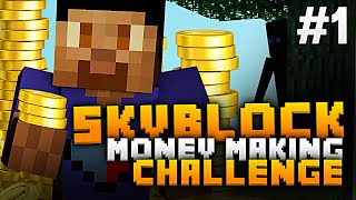 Minecraft SKYBLOCK MONEY MAKING CHALLENGE #1 with Vikkstar123 (Minecraft Sky Block Survival)