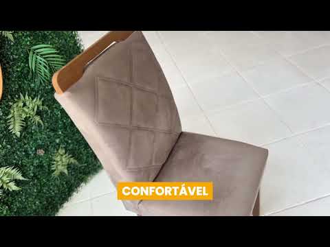 Video thumbnail of Conjunto Com 4 Cadeiras Para Sala de Jantar Melissa Rufato