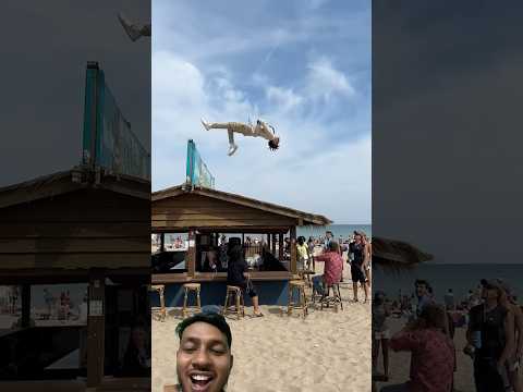 She said to get down #stunt #shorts #beach