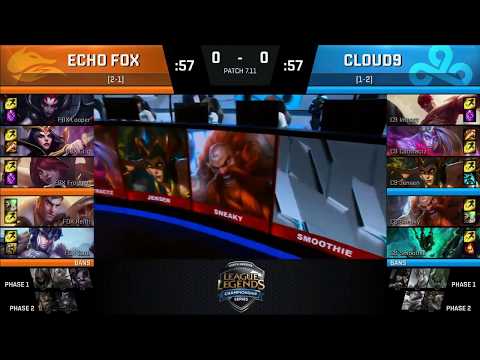 FOX vs C9 Highlights Game 1 | S7 NA LCS Summer 2017 | Echo Fox vs Cloud9