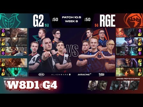 G2 Esports vs Rogue | Week 8 Day 1 S10 LEC Spring 2020 | G2 vs RGE W8D1