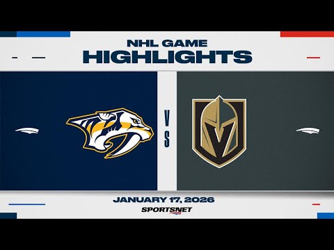 NHL Highlights | Predators vs. Golden Knights - January 17, 2026
