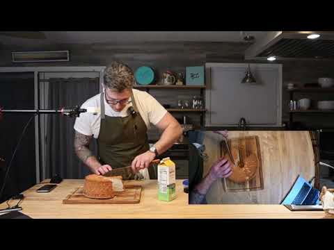 Making angel food cake & whipped cream