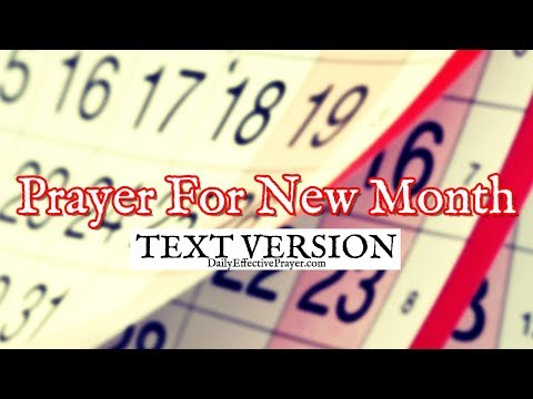 Prayer For a New Month (Text Version - No Sound) Video