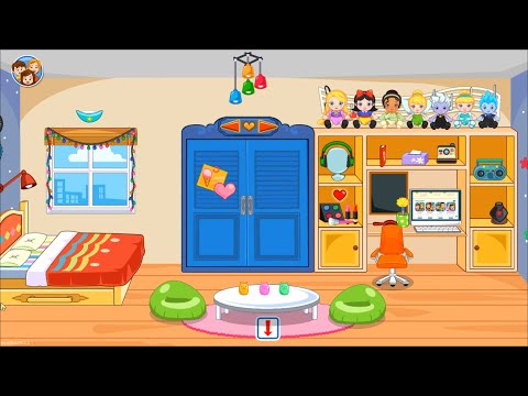 My town Best Friend's House | playing | Dressing up | serving meal | looking after babies