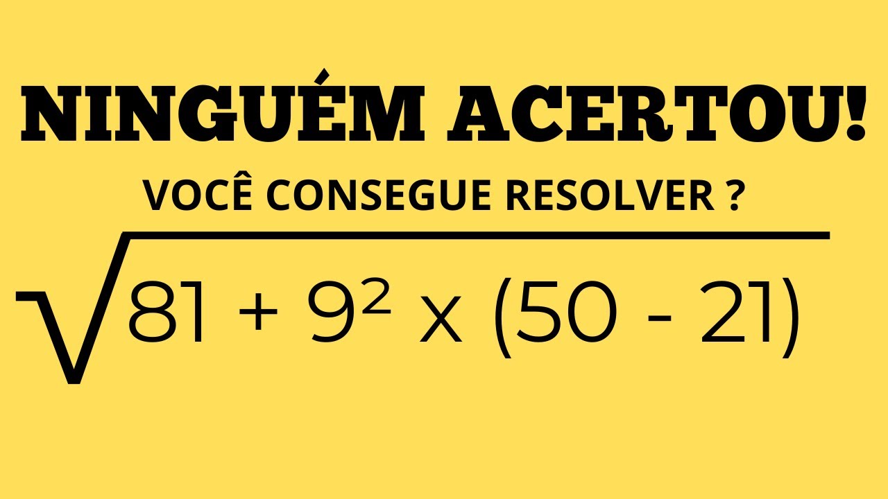 MATEMÁTICA BÁSICA - QUAL O VALOR DA EXPRESSÃO❓Prof Matheus