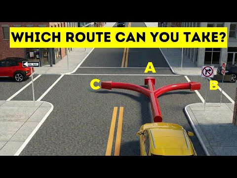 Which Direction Is Allowed? 🚦 | USA Driving Test & Road Rules