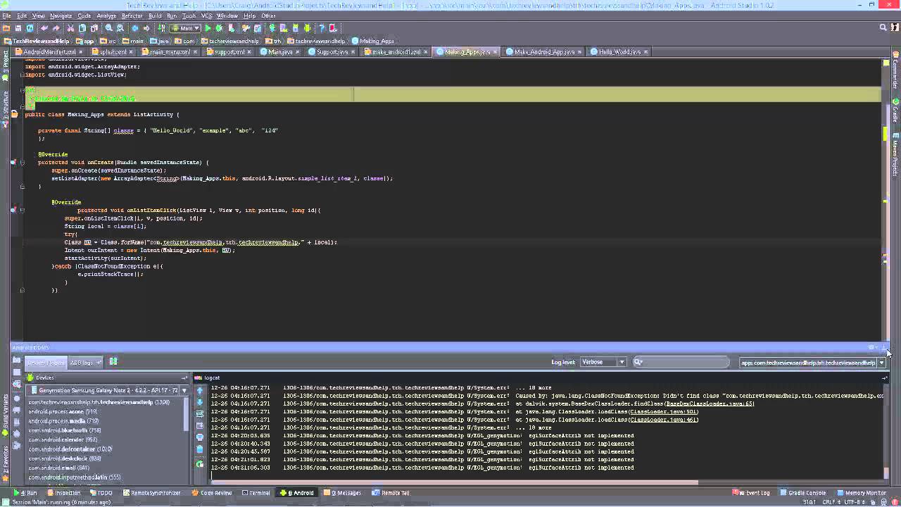 Coding for Android 6: How to make a list menu
