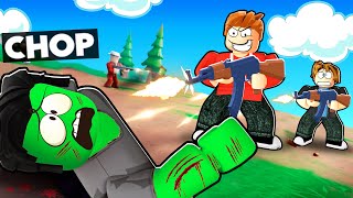 ROBLOX CHOP AND FROSTY DESTROY ZOMBIES IN ZOMBIE SHOOTER