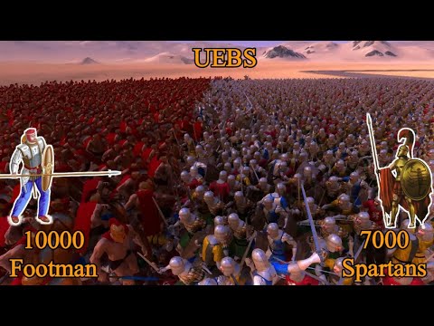 10000 Footman vs 7000 Spartans | Ultimate Epic Battle Simulator |