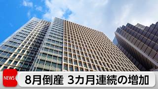 8月の倒産件数　3カ月連続増加　人手不足や物価高影響