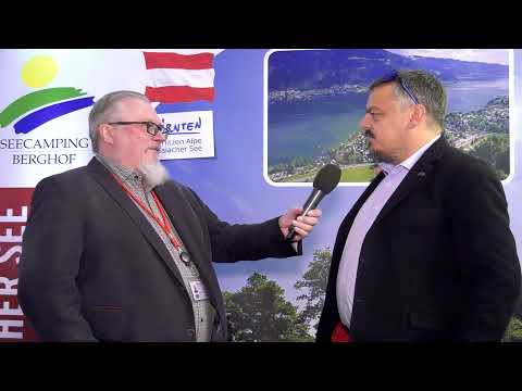 Auf der CMT Stuttgart traf ich Marcus Hartinger vom Seecamping Berghof am Ossiacher See, Kärnten.