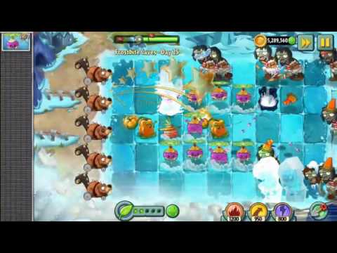 Plants vs Zombies 2 : FROSTBITE CAVES - Day 25