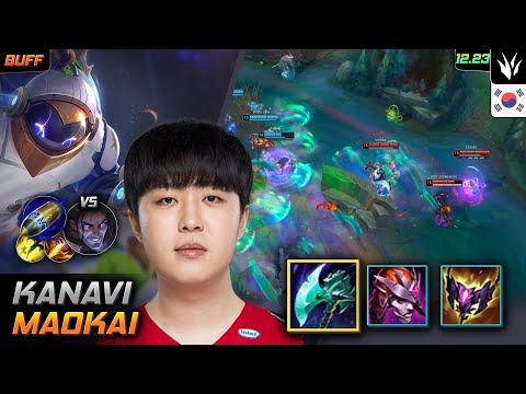 Kanavi Jungle Maokai Build Night Harvester First Strike - LOL KR 12.23