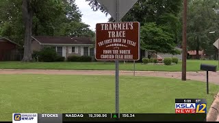 Marker in Texarkana, Texas honors route for early settlers