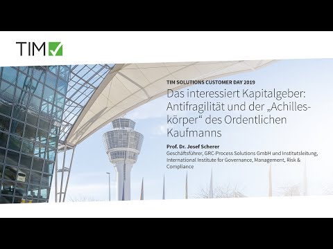 TIM Solutions CD19: Das interessiert Kapitalgeber - Vortrag von Prof. Dr. Josef Scherer