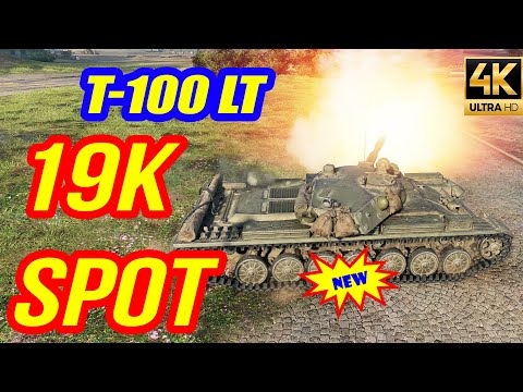 T-100 LT: GAME IS EASY | 19K spot - WOT Replays 4K HD