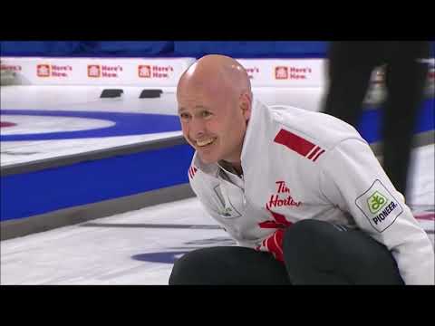 Quadruple takeout by Kevin Koe (WMCC 2019)