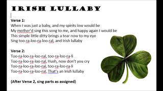 Irish Lullaby lyrics only
