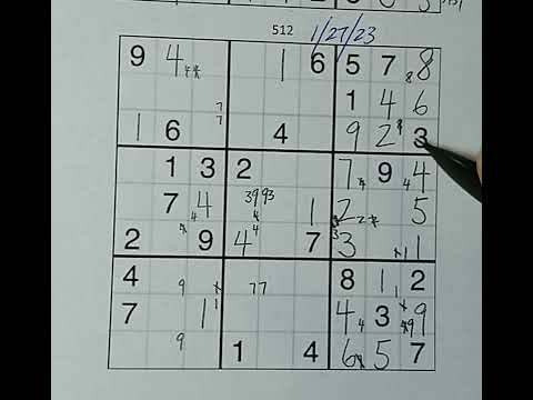 1/27/23 SUDOKU (512)