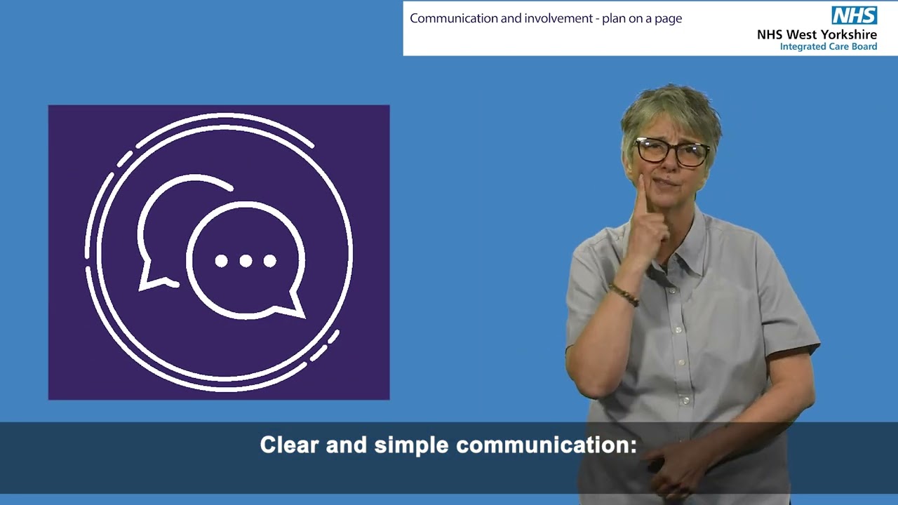 Communication and involvement plan 2022 summary - British Sign Language (BSL) version