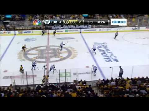 Nathan Horton wrister goal 4-2 May 13 2013 Toronto Maple Leafs vs Boston Bruins NHL Hockey