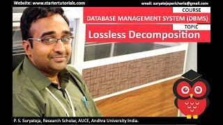 Download the video "Lossless decomposition in DBMS with example"