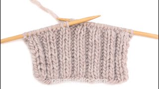 Video thumbnail for How to work knit 2, purl 2 (back and forth) – Continental knitting style