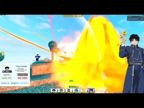 5 Star Roy Mustang Showcase on All Star Tower Defense | Roblox