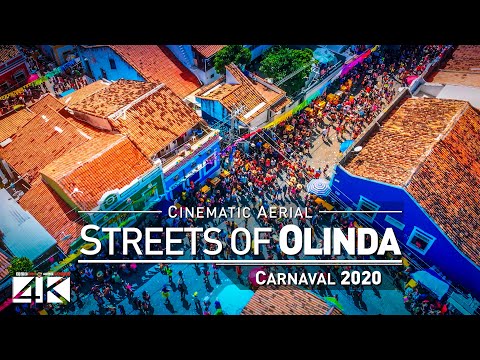 【4K】The Streets of Olinda - Carnaval do BRASIL 2020 | Cinematic Aerial Film