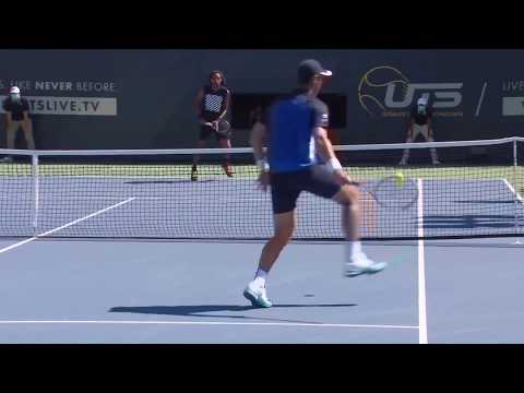 Hotshot: Elliot Benchetrit hits a tweener winner