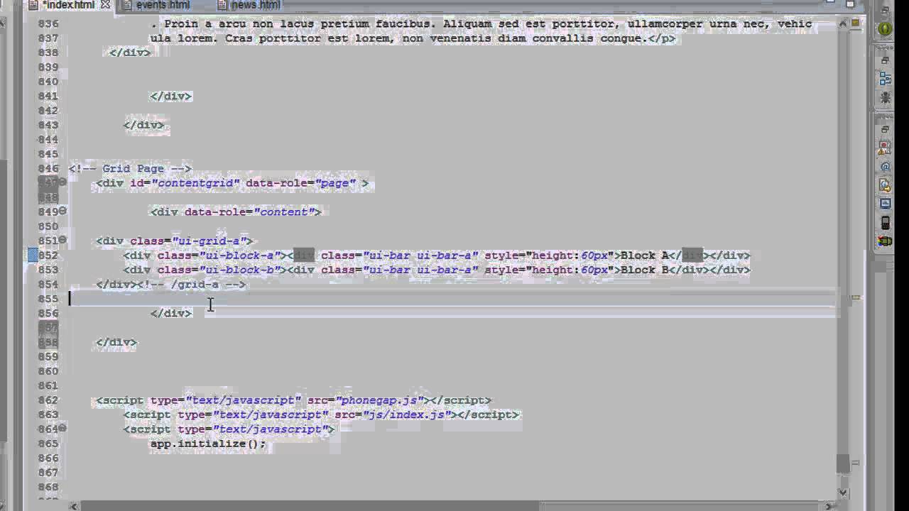 12. jQuery Mobile Content