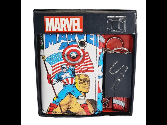 Vídeo relacionado con Capitán América Courage-Billetero de Hombre, Azul, 12 x 12 cm