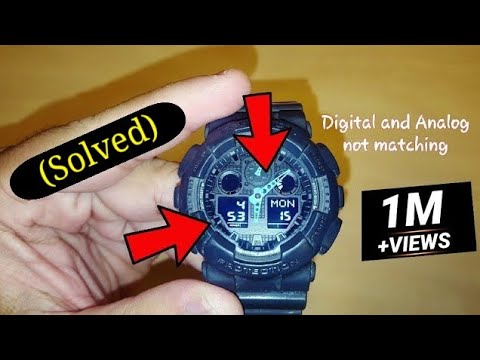 Gshock analog hands and digital display not matching (How to sync Casio 5081)