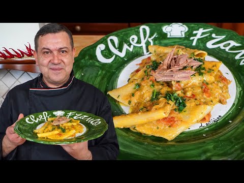 PASTA con CREMA DI ZUCCHINE, TONNO e POMODORO - Ricetta FACILE e BUONISSIMA