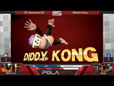 CFL Smackdown 93 WiiU - MVG Dyr (Diddy Kong, Cloud) vs Spark (Sonic) - Winners Finals