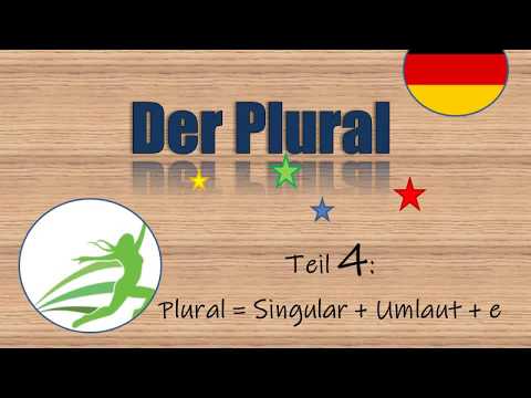 Der Plural 4: Plural = Singular + Umlaut + e (deutsch/german/tedesco/duits)